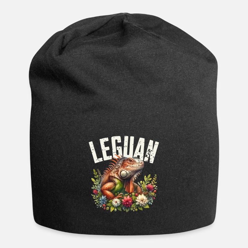 Leguan - Jersey-Beanie - Schwarz