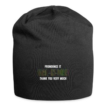Malinois Dog PRONOUNCE IT MAL-IN-WAH THANK YOU - Jersey Beanie - black - Front