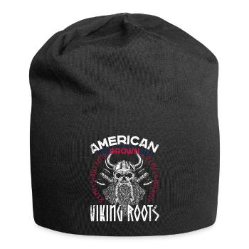 Stolzer Amerikanischer Nordische Wikinger - Jersey-Beanie - Schwarz - Vorne