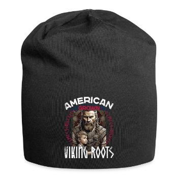 De fières racines nordiques vikings américaines - Bonnet en jersey - noir - Devant