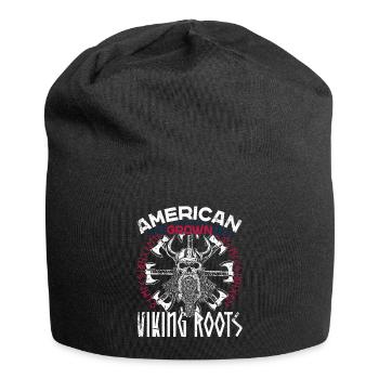 Proud American Viking Nordic Roots - Jersey Beanie - black - Front