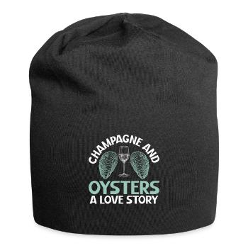 Oyster Gifts - Jersey-Beanie - Schwarz - Vorne