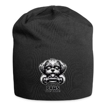 Verrückte Shih Tsu Hunde-Gamefreak-Gamer - Jersey-Beanie - Schwarz - Vorne