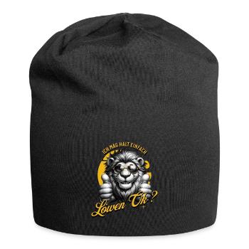 I just like lions - Jersey Beanie - black - Front