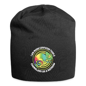 Je suis plus confus qu’un caméléon - Bonnet en jersey - noir - Devant