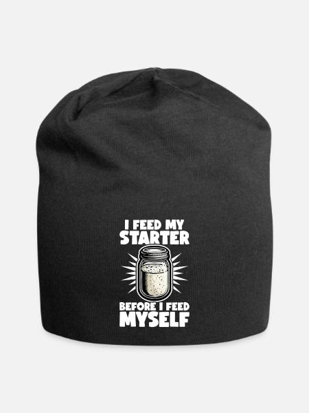 Sauerteig Starter Sauerteig Brot Brot Backen - Jersey-Beanie - Schwarz