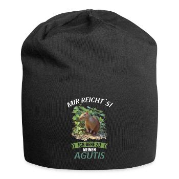Agouti Agutis Aguti - Jersey-Beanie - Schwarz - Vorne