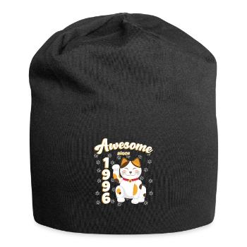 1996 Anniversaire Génial depuis Chat Maneki neko - Bonnet en jersey - noir - Devant