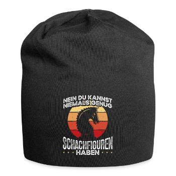 Chess Pieces Board Game Tactics Chess Player - Jersey Beanie - black - Front