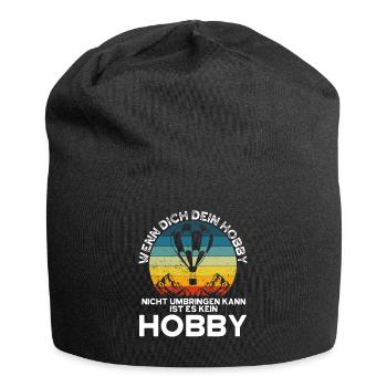Ballonflug Ballonfahrer Heißtluftballonpilot - Jersey-Beanie - Schwarz - Vorne