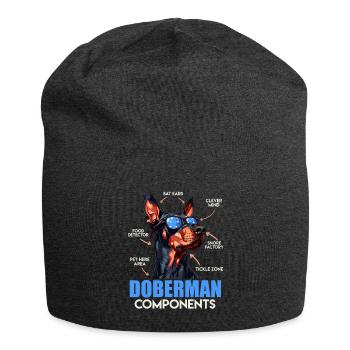 DOBERMANN KOMPONENTEN Anatomie Doberman - Jersey-Beanie - Anthrazit - Vorne