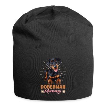 DOBERMANN MUTTI Hundebesitzer Dobermänner - Jersey-Beanie - Schwarz - Vorne