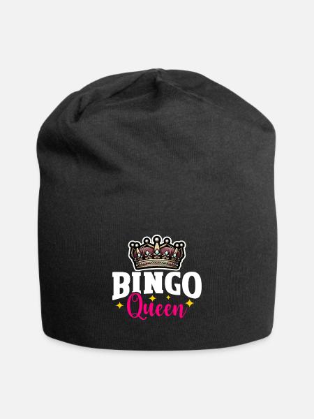 Bingo-Königin - Jersey-Beanie - Schwarz