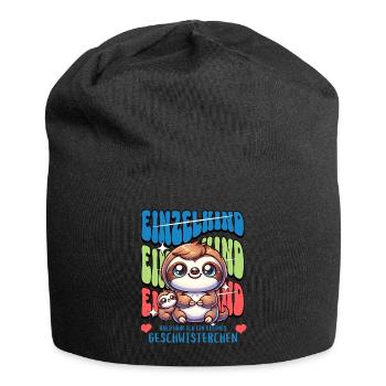 Enfant unique, je vais être une sœur fière - Bonnet en jersey - noir - Devant