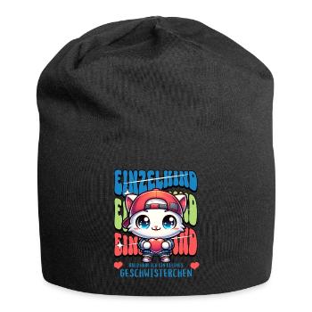 Only child I'm going to be a proud sister - Jersey Beanie - black - Front
