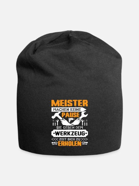 Meister Machen Keine Pause - Jersey-Beanie - Schwarz