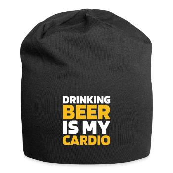 Beer Beer Lover Funny Cardio Quote - Jersey Beanie - black - Front