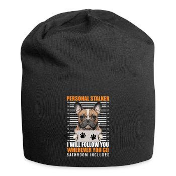 Frenchie PERSONNEL STALKER Drôle - Bonnet en jersey - noir - Devant