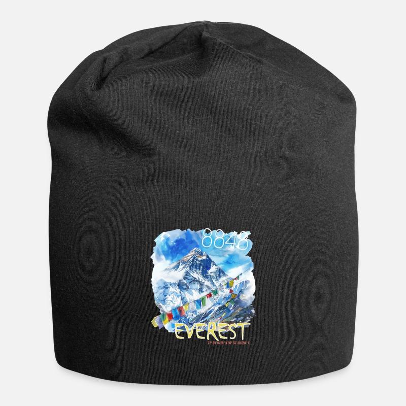 Mount Everest - Jersey-Beanie - Schwarz