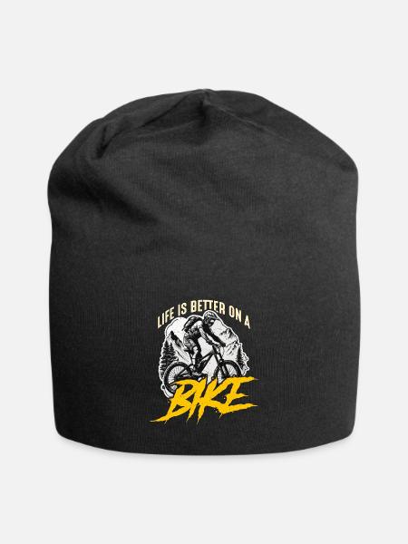 Cyclist Life Is Better On A Bike Mountain Biking - Jersey Beanie - black
