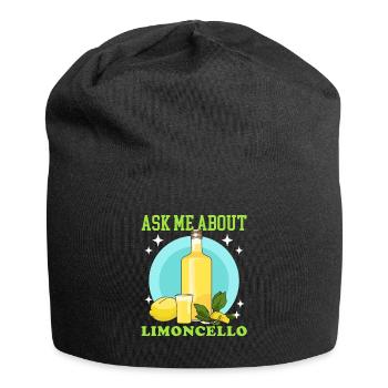 Liqueur de limoncello de citrons cadeau - Bonnet en jersey - noir - Devant