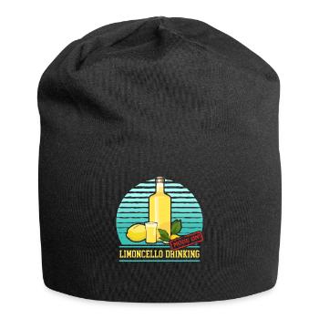 Limoncello Limoncellos Zitronen Likör Geschenk - Jersey-Beanie - Schwarz - Vorne