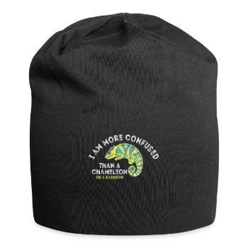 Ich Bin Verwirrter Als Ein Chamäleon - Jersey-Beanie - Schwarz - Vorne