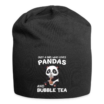 Panda Panda Bear Funny - Jersey Beanie - black - Front