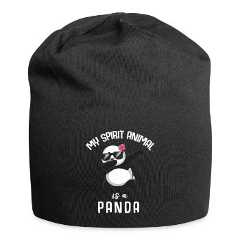 Panda Panda Bear Funny - Jersey Beanie - black - Front
