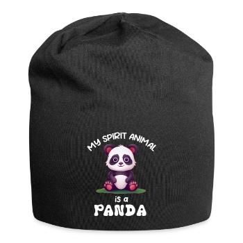 Panda Panda Ours Drôle - Bonnet en jersey - noir - Devant