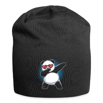 Panda Panda Bear Funny - Jersey Beanie - black - Front