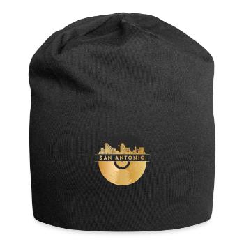 Vinyl-Schallplatte Disco-Musik Skyline-San-Antonio - Jersey-Beanie - Schwarz - Vorne
