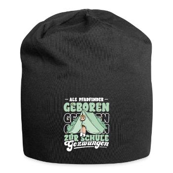 Als Pfadfinder geboren zur Schule gezwungen - Jersey-Beanie - Schwarz - Vorne