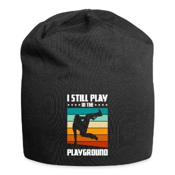 Drôle de dicton de parkour - Bonnet en jersey - noir - Devant