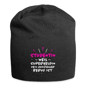 Studentin Spruch Universität Studentin Geschenk - Jersey-Beanie - Schwarz - Vorne