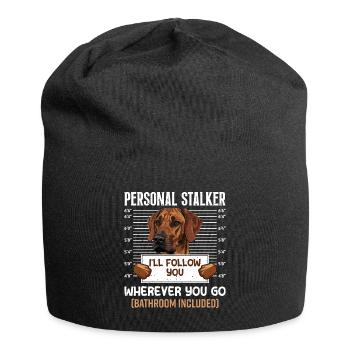 Rhodesian Ridgeback PERSONNEL STALKER Drôle - Bonnet en jersey - noir - Devant