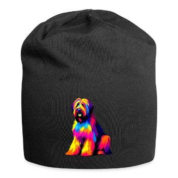 Briards Pop Art Colorés - Bonnet en jersey - noir - Devant
