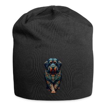 Mandala Art Briard Briards - Jersey-Beanie - Schwarz - Vorne