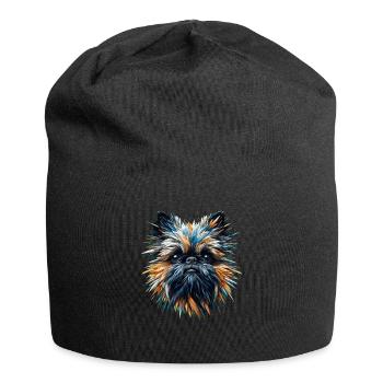Polygon Art Brussels Griffon Griffon Bruxellois - Jersey Beanie - black - Front