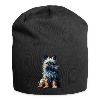 Polygon Art Brussels Griffon Griffon Bruxellois - Jersey Beanie - black - Front
