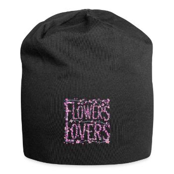 Floristin Flowers Lovers - Jersey-Beanie - Schwarz - Vorne
