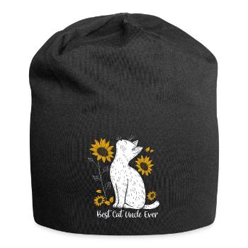 Best Cat Uncle Ever - Jersey-Beanie - Schwarz - Vorne