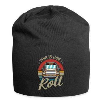 drôle de chauffeur de bus scolaire chauffeur de bus scolaire disant cadeau - Bonnet en jersey - noir - Devant
