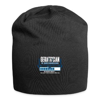 Geriatric Nurse Geriatrician Is Recharging Nursing - Jersey Beanie - black - Front