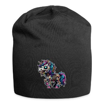 Einhorn Zombie - Jersey-Beanie - Schwarz - Vorne