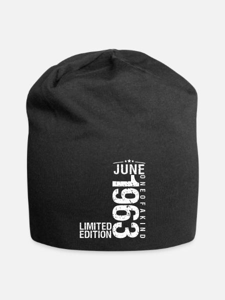 Juni 1963 Juni Jubiläum Juni 1963 - Jersey-Beanie - Schwarz