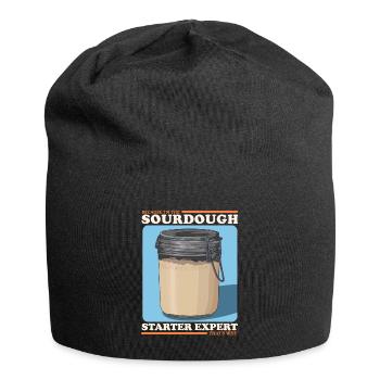 Sourdough Starter Expert Gift - Jersey Beanie - black - Front