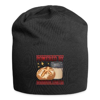 Sourdough Starter | Sourdough Bread Baker Gift - Jersey Beanie - black - Front