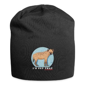 Hyène Hyène Cadeau Hyène Tachetée - Bonnet en jersey - noir - Devant