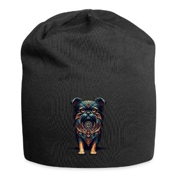 Mandala Art Brussels Griffon Griffon Bruxellois - Jersey Beanie - black - Front